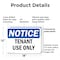 Signmission Tenant Use Only, 18 in W x Rectangle, Plastic OS-2PACK-NS-P-1218-L-18540 - alternate 4